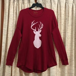 Show Me Your MuMu Bosco Waffle Knit Long Sleeve Top - Large